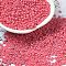 Baking Paint Glass Seed Beads, Donut, Salmon, 8/0, 2.5~3x1~1.5mm, Hole: 1~1.2mm, about 40909pcs/1pound