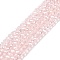 Electroplate Glass Beads Strands, Pearl Luster Plated, Faceted, Rondelle, Pink, 2.3~2.7x2mm, Hole: 0.4mm, about 150~155pcs/strand, 32~33cm