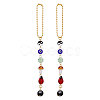2Pcs Glass Car Pendant Decorations AJEW-GL0003-28-1