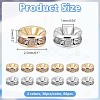 60Pcs 2 Colors 316 Surgical Stainless Steel Rhinestone Spacer Beads STAS-HY0002-08-2