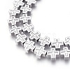 Electroplated Non-magnetic Synthetic Hematite Beads Strands G-P392-F02-2