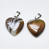 Natural Banded Agate/Striped Agate Pendants G-T122-24I-2