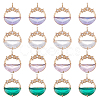 16Pcs 4 Colors Glass Pendants GLAA-GA0001-32-1