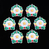 Spray Painted Brass Pendants KK-Q281-012-1