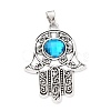 Tibetan Style Alloy Pendants PALLOY-M191-02AS-RS-2