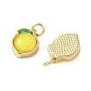 Brass Resin Pendants KK-C110-24F-G-2