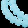 Imitation Jade Solid Color Glass Beads Strands EGLA-A034-J6mm-MD04-5