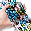 Handmade Silver Foil Glass Beads Strands X-SL109-7