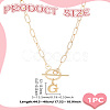 304 Stainless Steel Letter Pendant Necklaces NJEW-LP0001-52G-G-2