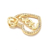 Rack Plating Brass Micro Pave Cubic Zirconia Pendants KK-K270-28G-3