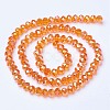 Electroplate Glass Beads Strands EGLA-A034-T1mm-B16-2