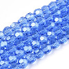 Electroplate Glass Bead Strands EGLA-R015-4mm-10-1