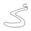 Non-Tarnish 304 Stainless Steel Rolo Chain Necklace for Men Women NJEW-K245-022A-1