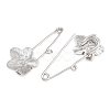 Peach Blossom 304 Stainless Steel Safety Pins Brooch Findings SA-CBA098D-14B-P01-2
