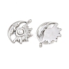 304 Stainless Steel Rhinestone Pendants STAS-Z166-24P-04-2