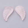 Natural Rose Quartz Pendants X-G-E435-B-17-2