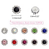 AHADEMAKER 144pcs 9 colors Flower Sew on Rhinestones RB-GA0001-01B-2