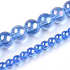 Electroplate Transparent Glass Beads Strands GLAA-T032-T8mm-AB04-4