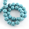 Synthetical Turquoise Gemstone Round Bead Strands TURQ-R035-8mm-03-3