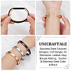 3Pcs 3 Color 304 Stainless Steel Grooved Bangles FIND-UN0002-09-5