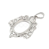 Brass Pendant Cabochon Settings KK-S521-15P-2