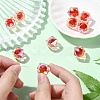10Pcs Two Tone UV Plating Rainbow Iridescent Acrylic Beads TACR-YW0002-33E-5