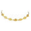 Ocean 304 Stainless Steel Shell Shape Link Chain and Paperclip Chain Necklaces for Women NJEW-JN06131-2