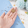 8 Pairs Brass Heart Stud Earring Findings KK-BC0011-79-3