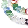 Electroplate Transparent Glass Beads Strands EGLA-Q139-01A-M01-3