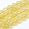 Natural Citrine Beads Strands X-G-E483-12-6mm-1