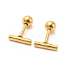 Ion Plating(IP) 304 Stainless Steel Stud Earrings EJEW-Z034-04A-G-1
