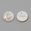 Freshwater Shell Pendants SHEL-Q010-002G-2