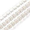 Iron & ABS Plastic Imitation Pearl Tennis Chains CH-Q006-01A-17-1