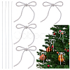 Christmas Glass Rhinestone Synthetic Rubber Bowknot Party Decoration HJEW-NB00231-1