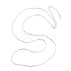 Brass Column Link Chain Necklaces for Women NJEW-Q344-07S-1