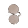 Non-Tarnish 304 Stainless Steel Open Cuff Ring Findings LS-STAS-E124-05K-P-2