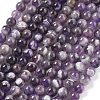 Natural Amethyst Beads Strands X-G-M445-8MM-01E-1