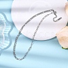 4.5MM 04 Stainless Steel Figaro Chain Paperclip Chain Necklaces NJEW-JN05576-2