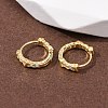 Ring with Letter X 925Sterling Silver Micro Pave Clear Cubic Zirconia Hoop Earrings for Women EJEW-K317-03G-2