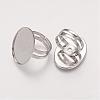 Brass Pad Ring Bases KK-B648-P-2