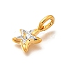Brass Micro Pave Cubic Zirconia Pendants KK-S517-01A-G-2