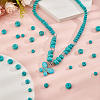 PandaHall Elite 200Pcs 5 Styles Synthetic Turquoise Beads TURQ-PH0001-07-5