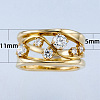 Alloy and Crystal Rhinestone Finger Rings FS-WG8CE30-01-4