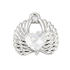 Brass Micro Pave Cubic Zirconia Charms LS-ZIRC-P122-01B-P01-1