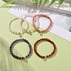 Gemstone Bead Stretch Bracelets BJEW-JB09126-2