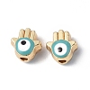 Alloy Enamel Evil Eye Beads ENAM-G214-04G-2