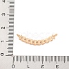 Brass Micro Pave Clear Cubic Zirconia Pendants X-KK-C076-21G-3