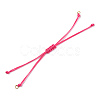 Korean Waxed Polyester Cord Braided Bracelets MAK-T010-05G-1
