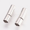 Brass Bayonet Clasps X-KK-P149-08C-1