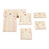 20Pcs 5 Styles Wooden Earring Organizer Boards EDIS-NB0001-07-1